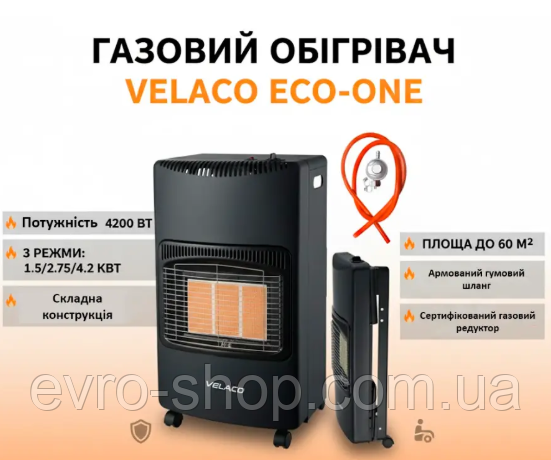 Газовий нагрівач Eco-One Польща, фото 1