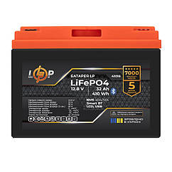 Акумулятор LP LiFePO4 12,8V - 32 Ah (410Wh) (BMS 40А/32A) пластик LCD USB Smart BT