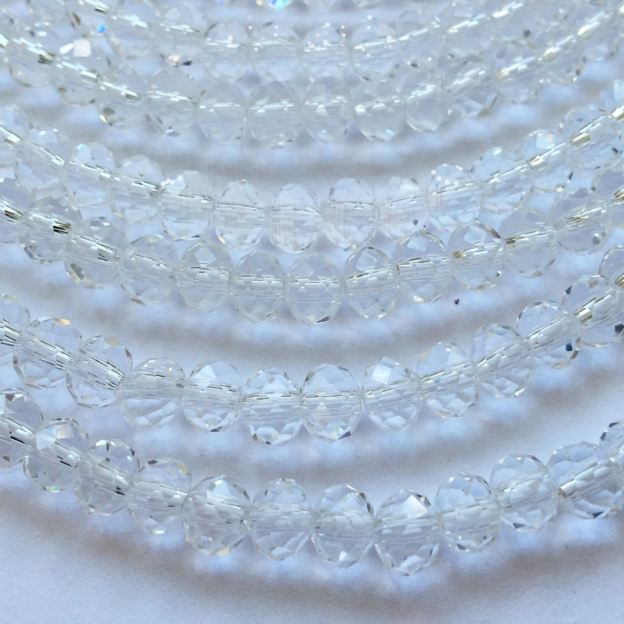 Ронделі скло 4х6мм Колір Crystal 1 шт.