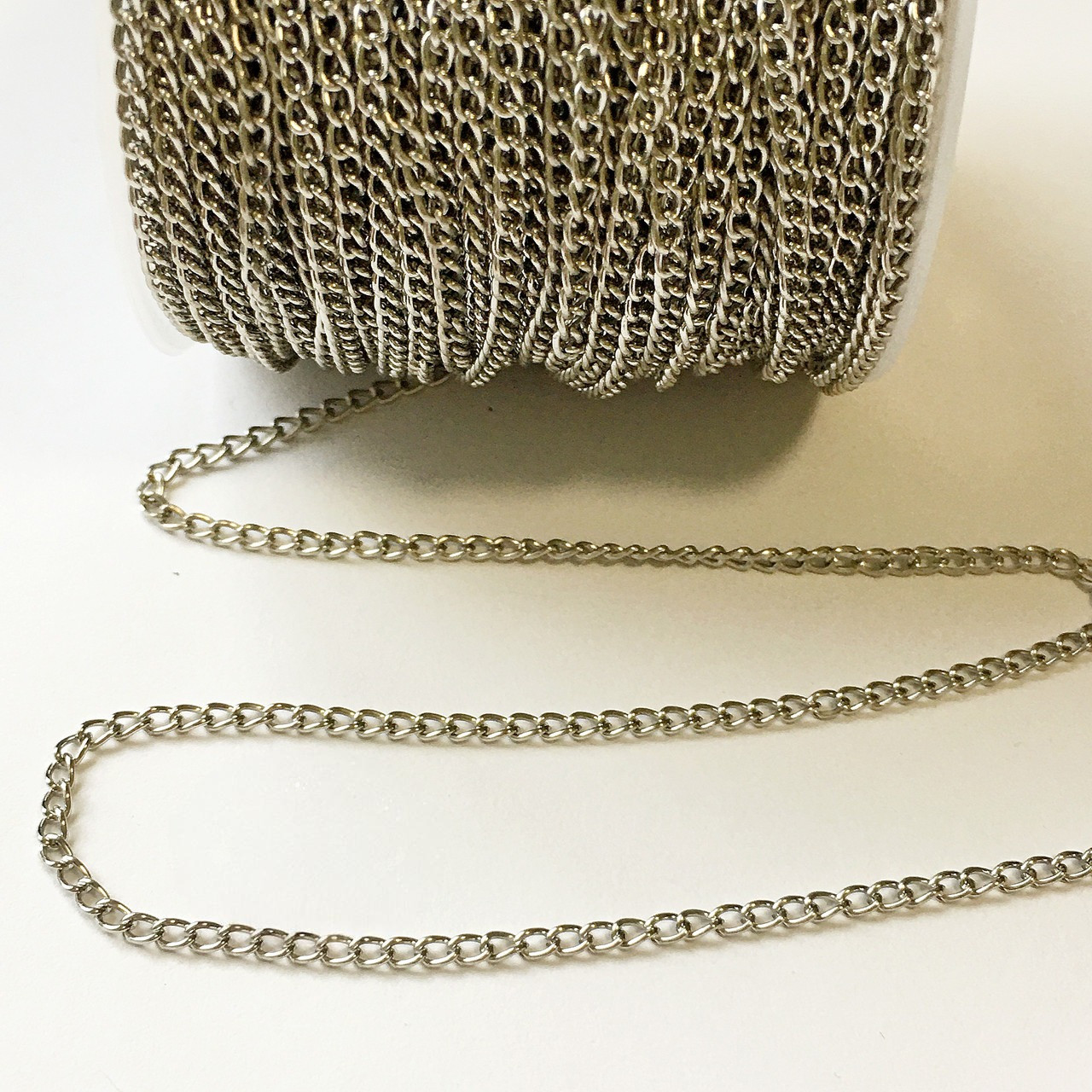 Металева ланцюг, колір Silver, ширина 1 мм * 1м