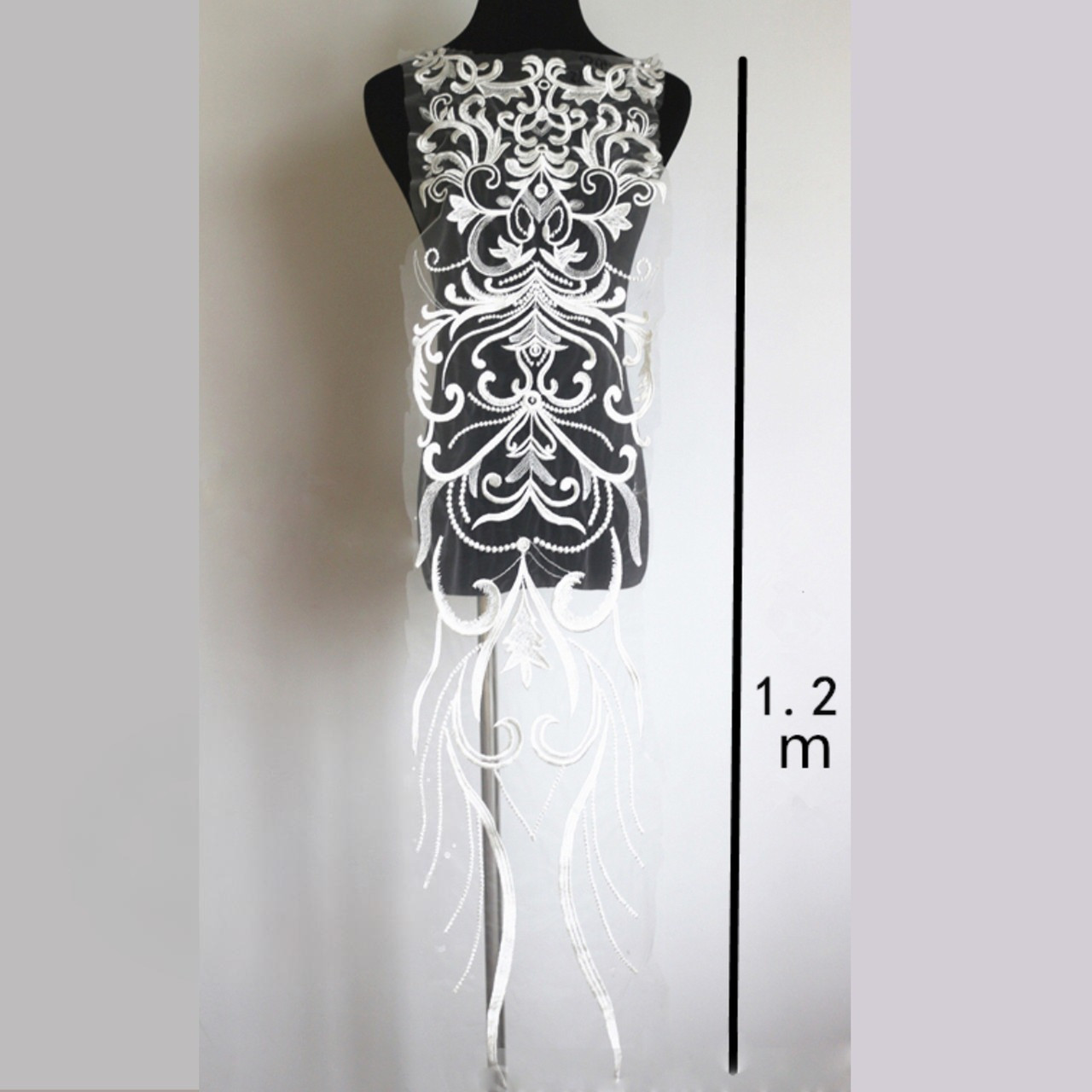 Мереживна основа біла, 120х29см, 1 шт.