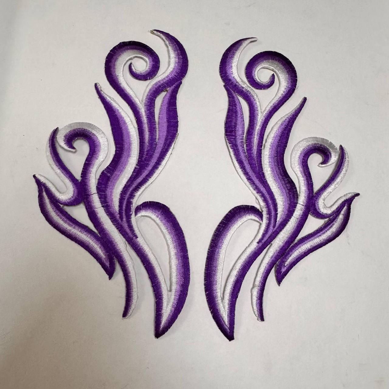 Лейси термоклейові, Purple, 20,5х10см, пара