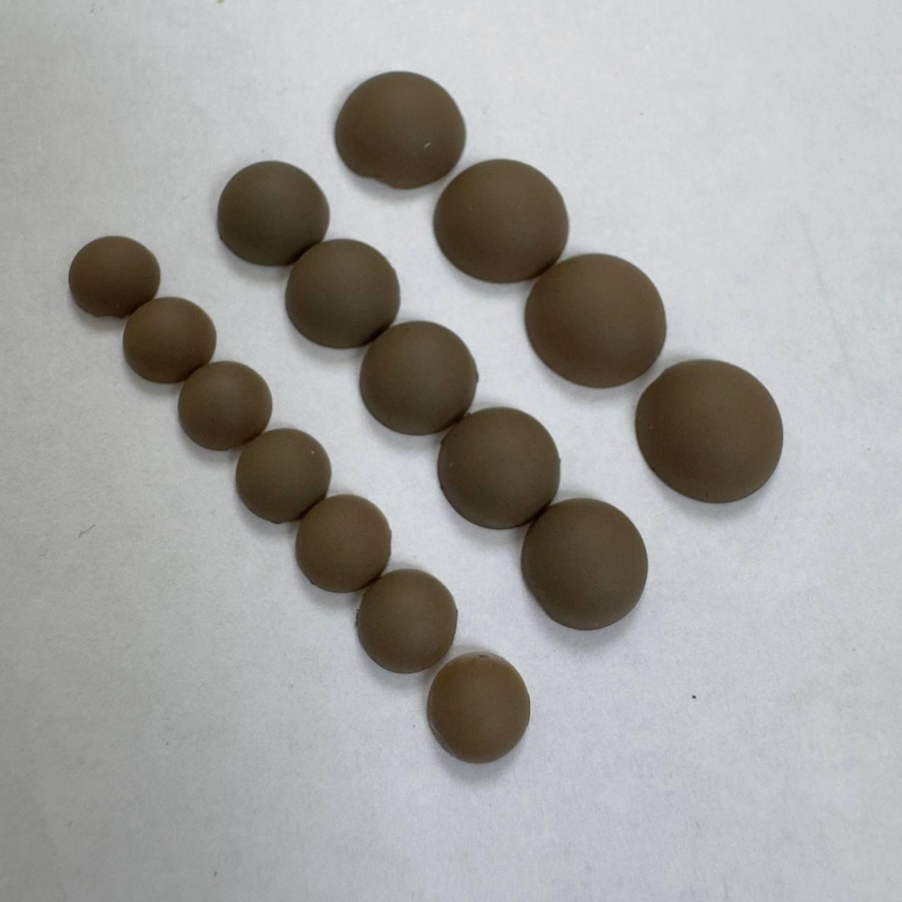 Матова напівбусина кольору. Caramel 10 мм*1 шт