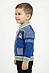 Кофта дитяча для хлопчика блакитного кольору з принтом 201744S, фото 2
