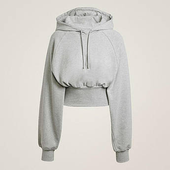 Худі by Stella McCartney Cropped Adidas JI5148, Сірий, Розмір — M
