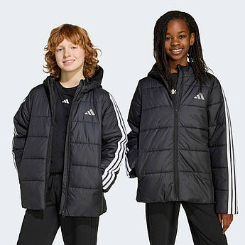 Куртка Essentials 3-Stripes Padded Kids Adidas JL7402, Чорний, Розмір — 140