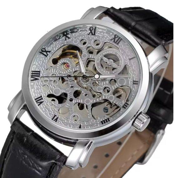 Чоловічий наручний класичний годинник Winner Silver, фото 1