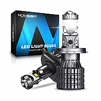 LED лампы H7 с линзой Novsight N92 120W 22000LM 6500K 12-24V CANBUS (комплект) яркий свет, без ошибок