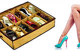 Органайзер для зберігання взуття Shoes-Under (12 пар) / Органайзер для зберігання взуття Шуз Андер, фото 4