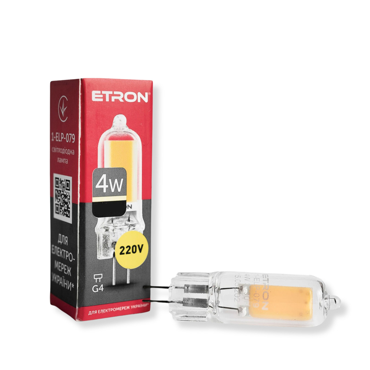 LED лампа G4 4 вт 3000K 220V ETRON 1-ELP-079, фото 1