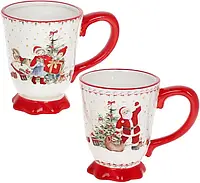 Набор керамических кружек Санта 250 мл 2 шт. 12,2х8,4х10,2 см