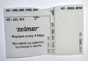 Набор мешков (одноразовый) для пылесоса Zelmer 49.4000 (ZVCA100B,синий,оригинал,коробка)