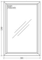 Вікно металопластикове 800х1200мм трьох камерне