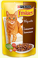 Консерви для котів Friskies, з яловичиною і морквою , 100г*20 шт