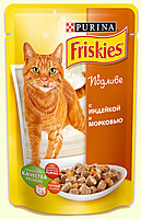 Консерви Friskies для кішок, з індичкою і морквою в підливі, 100 г*20 шт.