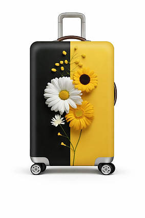 Чохол на валізу ⬩ Чемоданний дрес-код RunningTiger ⬩ захисний ⬩ чорно-жовтий