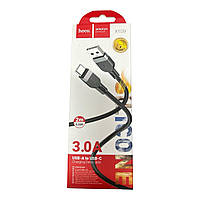 Кабель Type-C 3А силіконовий, 2 метри, Чорний, арт. Х109, 23727 Hoco