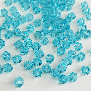 Бусини біконуси преміум Aqua 4 mm (1 шт.)