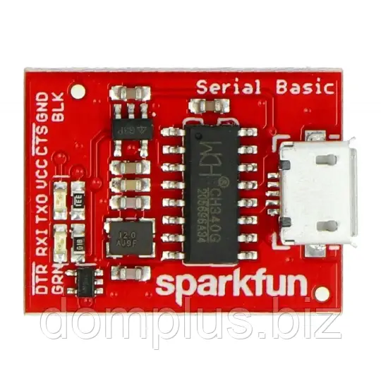 Serial Basic - USB-UART конвертер CH340G - роз'єм microUSB - SparkFun DEV-14050, фото 1