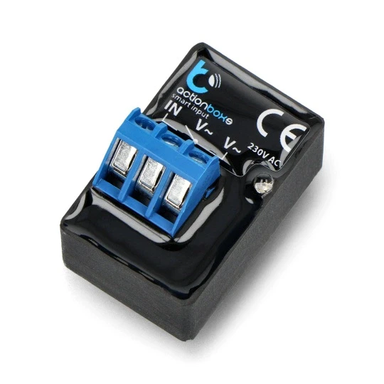 WiFi триггер BleBox actionBoxS для умного дома, 230 В, до 1 Вт, 39x25x24 мм, до 30 действий, управление через Android/iOS