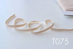 Тасьма зі вставками бежева 9 мм (Т075) ОСТАТОК 1,3 м