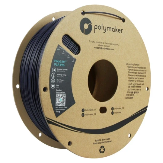 3D-нитка Polymaker PolyLite PLA Pro 1,75 мм 1 кг темно-фіолетова, висока міцність, шовковиста поверхня, без зминання, для