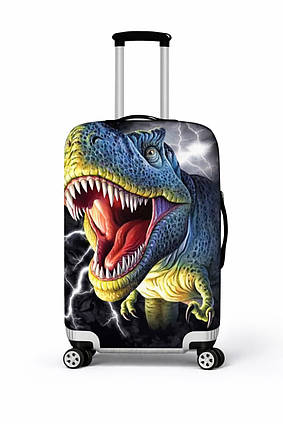 Чохол на валізу ⬩ Динозавр CooLost M ⬩ для середніх валіз ⬩ з принтом