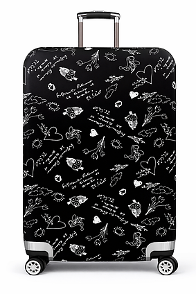Чохол на валізу ⬩ Ілюстрація чорного фону RunningTiger ⬩ захисний ⬩ чорний
