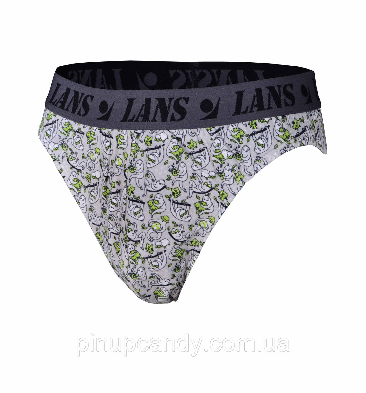 Труси сліпи чоловічі спорт (2 шт) Lans 03/043 Лінивці (розміри: M-4XL) сірі, фото 1