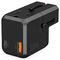 Choetech PD6038 1x USB-C 1x USB-A EU / USA / UK / AU, фото 4