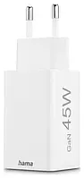 Hama mini GaN 45W PD/QC 1x USB-C, 2x USB-A White, фото 5