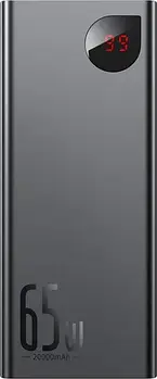 Baseus Power Bank Adaman metal 20000mAh PD QC 3.0 65W 2 x USB + USB-C + micro USB Black