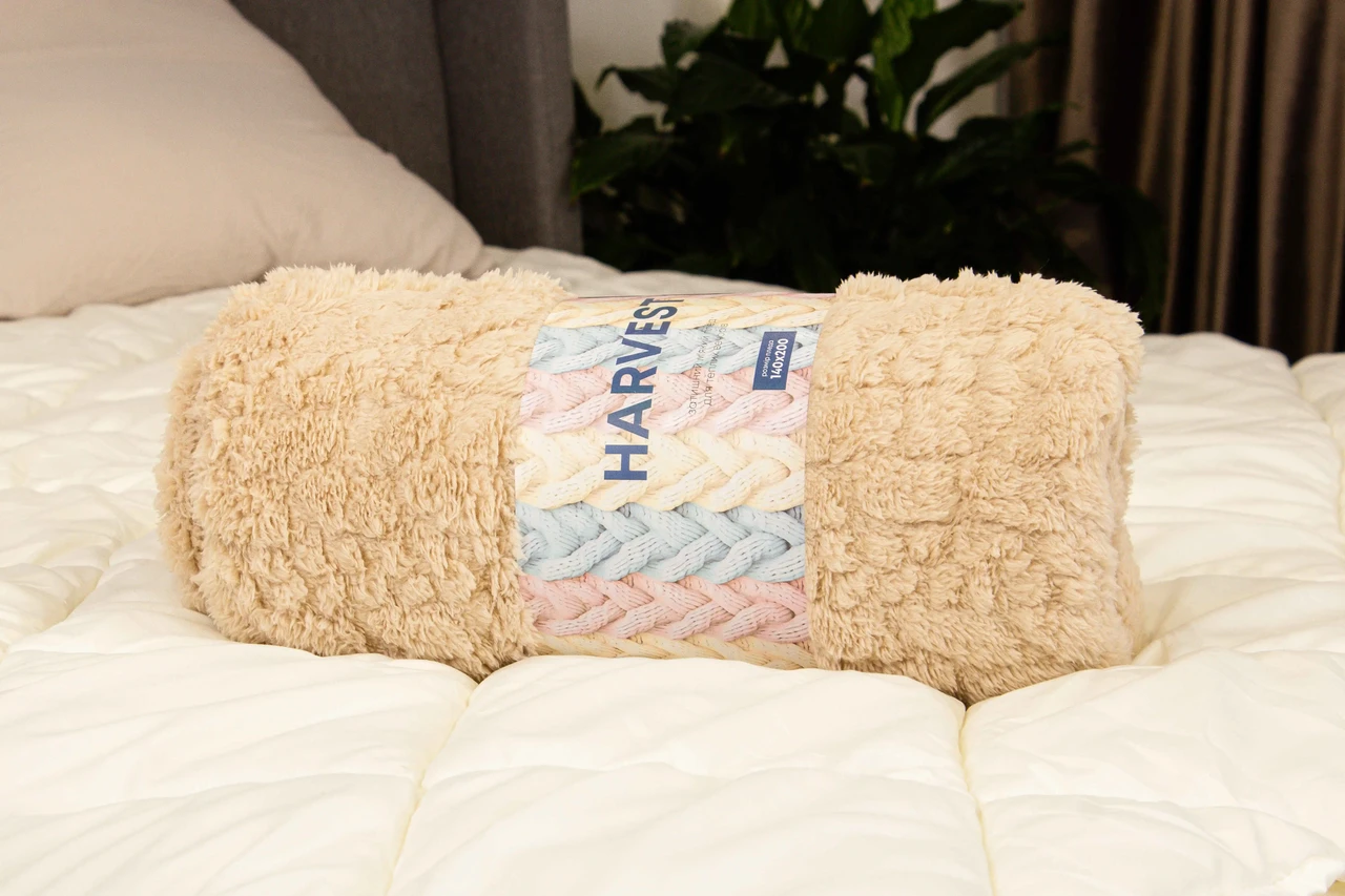 Плед HARVEST Light Beige 140x200, фото 1