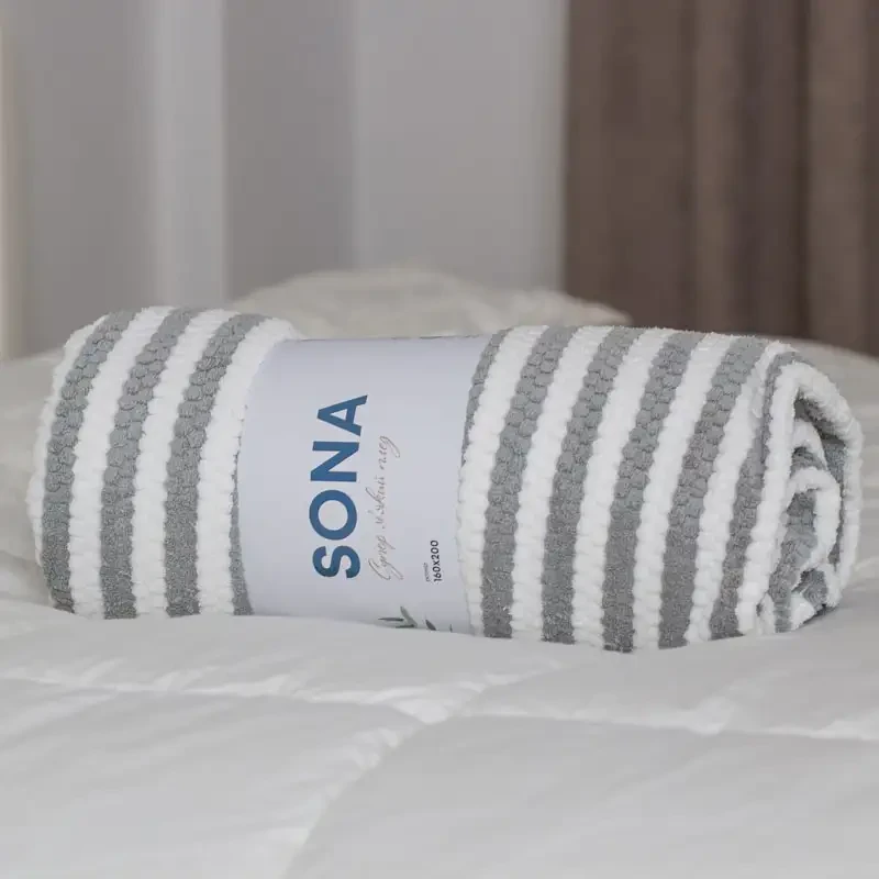 Плед SONA Сірий 160x200, фото 1