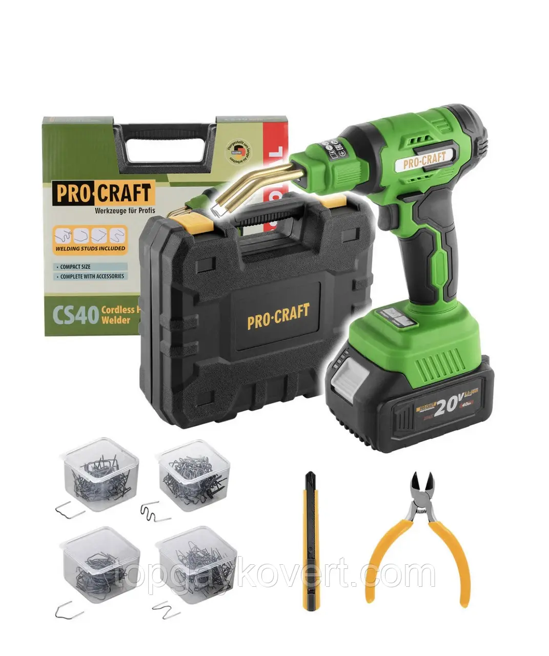 Акумуляторний паяльник для пластику Procraft CS40 (каркас) під M1 акумулятор