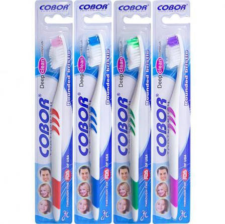 Зубні щітки "Cobor" 19см на блістері Е-918 MZOPT, фото 1