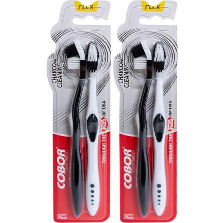 Зубні щітки "Cobor" 18см на блістері 2шт з рухомою головкою E-878 MZOPT