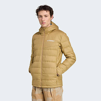 Пуховик Terrex Multi Light CLIMAWARM Hooded Adidas JZ9971, Коричневий, Розмір — XL