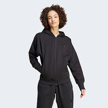 Худі ALL SZN Fleece Full-Zip Adidas IX3809, Чорне, Розмір — L