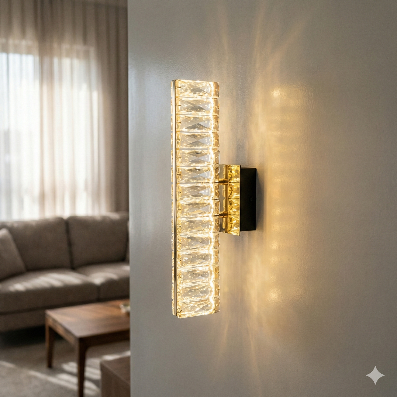 Настінне світлодіодне бра Diasha W колір Золотистий D88010/B-320G, фото 1