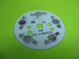 Монтажна пластина LED лампи 5W, 5*1W світлодіодів, CQ-LV8003C d=49mm