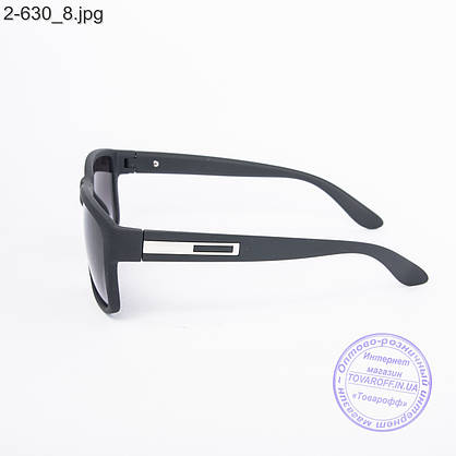 Сонцезахисні окуляри унісекс чорні - 2-630, фото 4