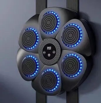 Музична боксерська панель з LED підсвічуванням на 6 мішеней, інтелектуальний тренажер для боксу
