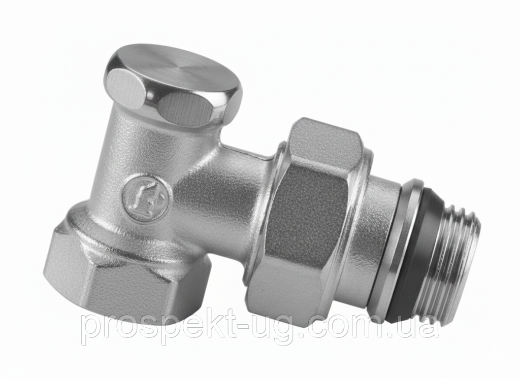 Вентиль радіаторний латунний відсічний 1/2" (Ду15) кутовий Giacomini, фото 1