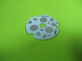 Монтажна пластина LED лампи 3W, 3*1W світлодіодів, 8004C d=23mm