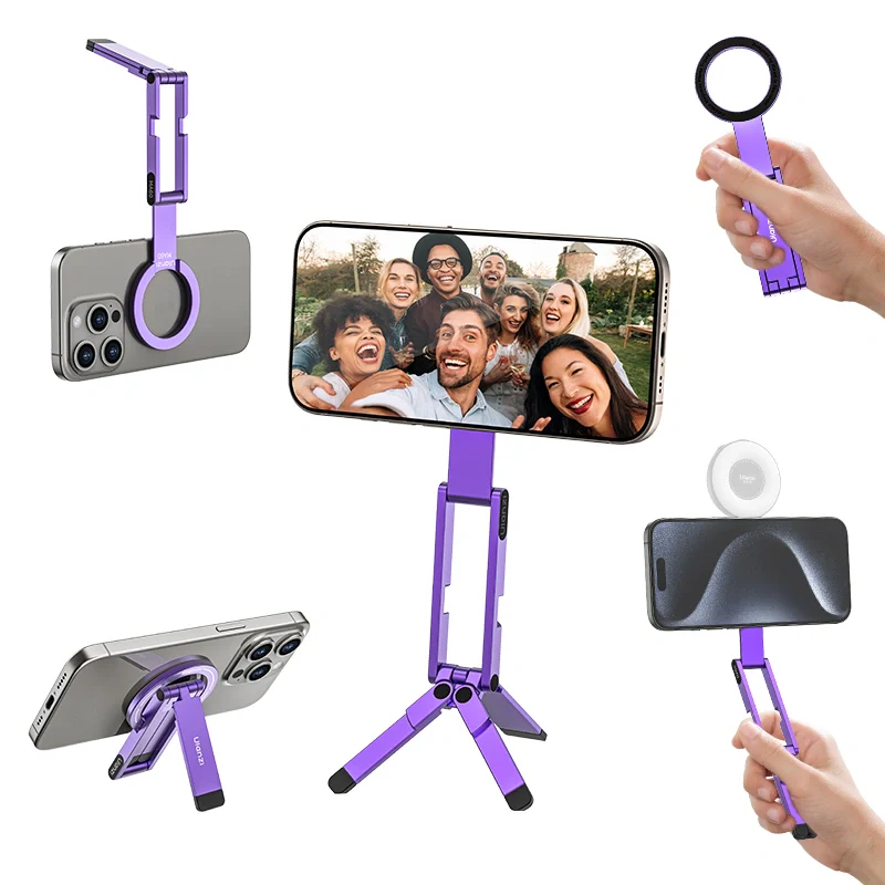 Тримач телефона Ulanzi MA60 Foldable Magnetic Phone Tripod (Purple)