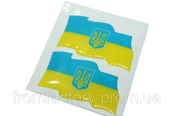 Наклейка рельєфна Flag UKRAINE 8х4см/2шт