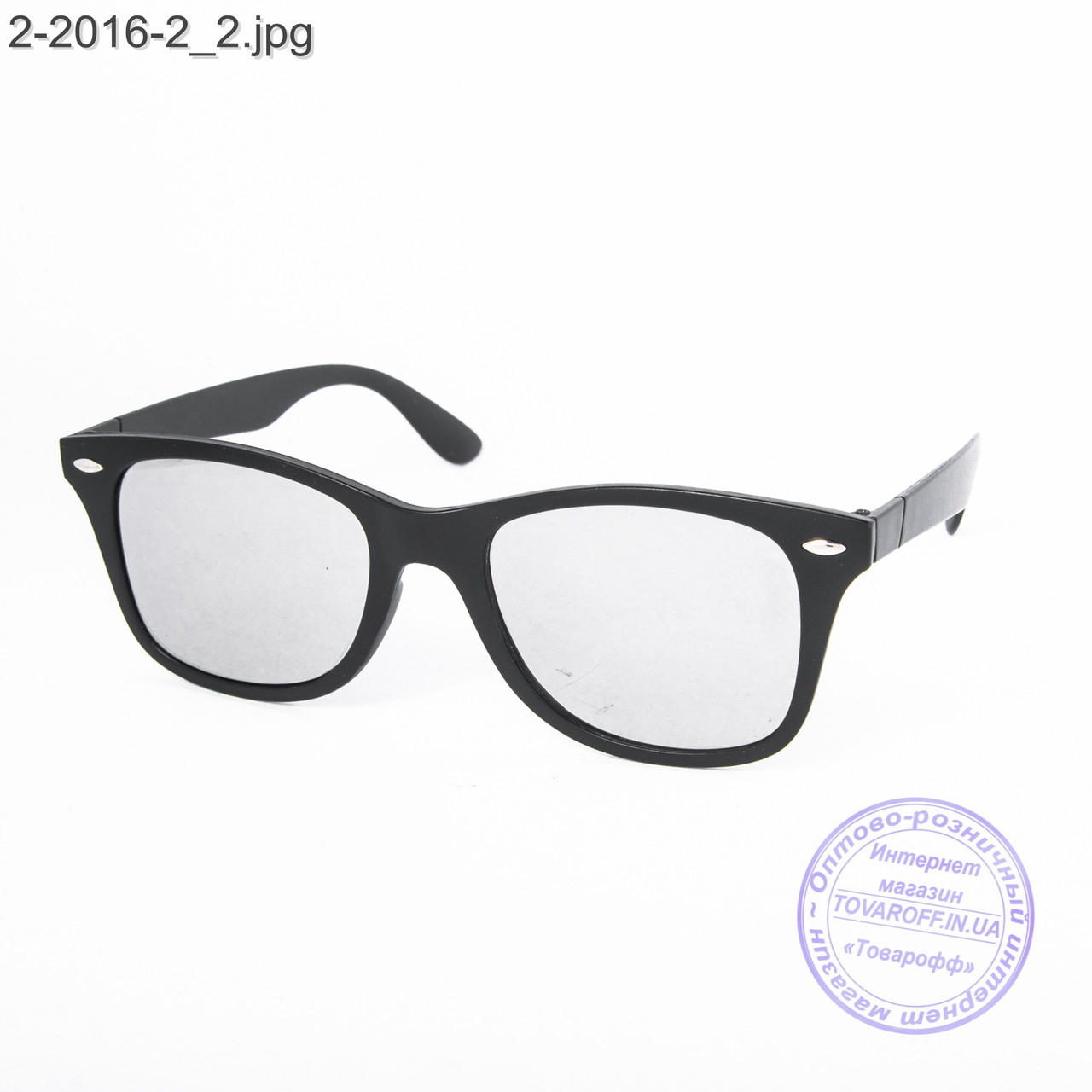 Сонцезахисні окуляри унісекс - чорні дзеркальні -2-2016-2