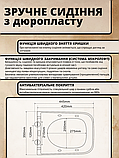 Унітаз підвісний з функцією біде Premium KVADRO Rimless безобідковий з дюропластовим сидінням soft-close 660058, фото 5
