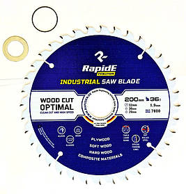 Пиляльний диск для дерева Rapide Industrial 200 мм (36T)